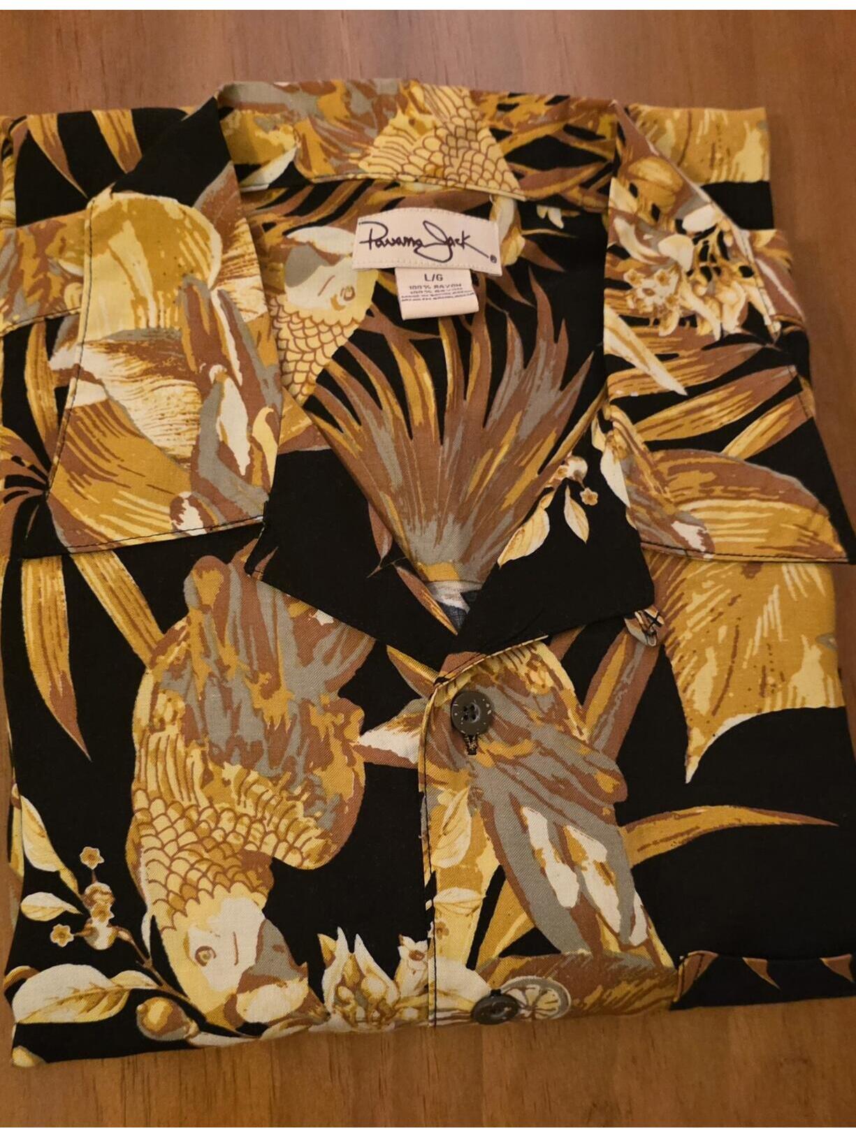 Vintage Panama Jack Gold Parrot Beer Hawaiian Nwt